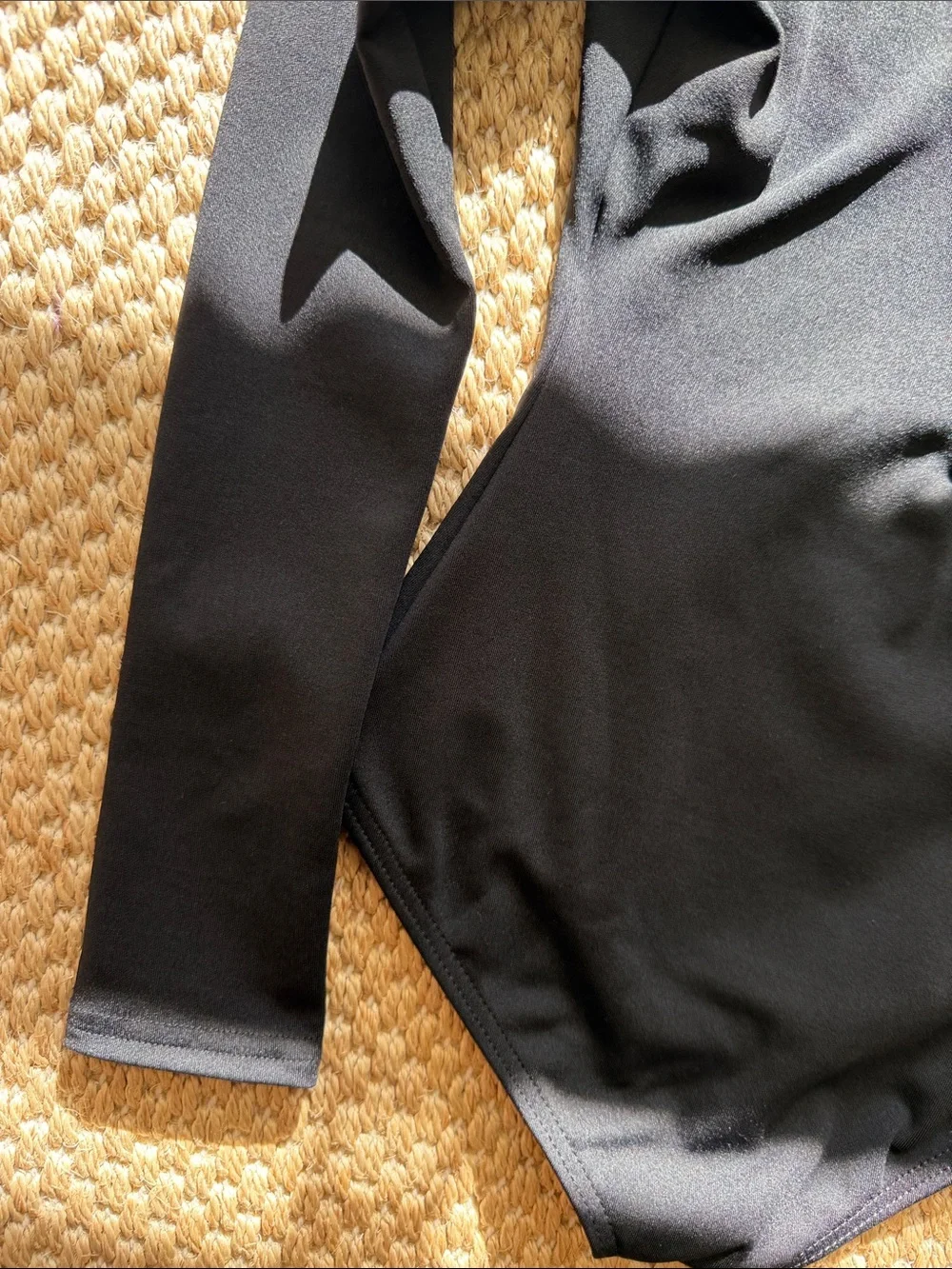 Black Turtleneck Long-Sleeve Kids One-Piece Ballet Leotard size child medium